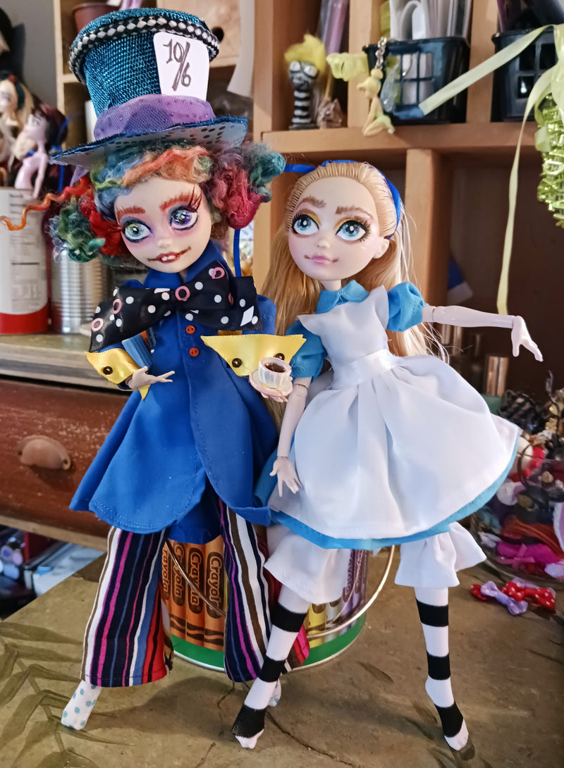 OOAK Alice In Wonderland  doll repaint Fantasy Custom Doll