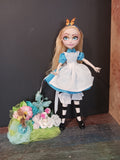 OOAK Alice In Wonderland  doll repaint Fantasy Custom Doll