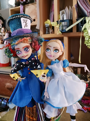 OOAK Mad Hatter Wonderland Custom Doll repaint art doll