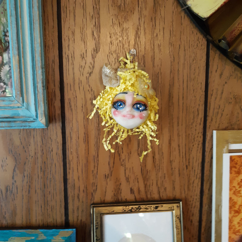 Custom Clay OOAK Art Doll Miss Moon Handmade