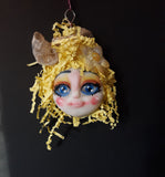 Custom Clay OOAK Art Doll Miss Moon Handmade