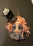 OOAK Pinky Blackheart Handmade Polymer Clay Custom Doll Art