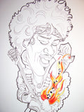 Jimi Hendrix Rock & Roll Caricature
