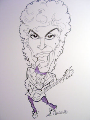 Prince Rock and Roll Caricature