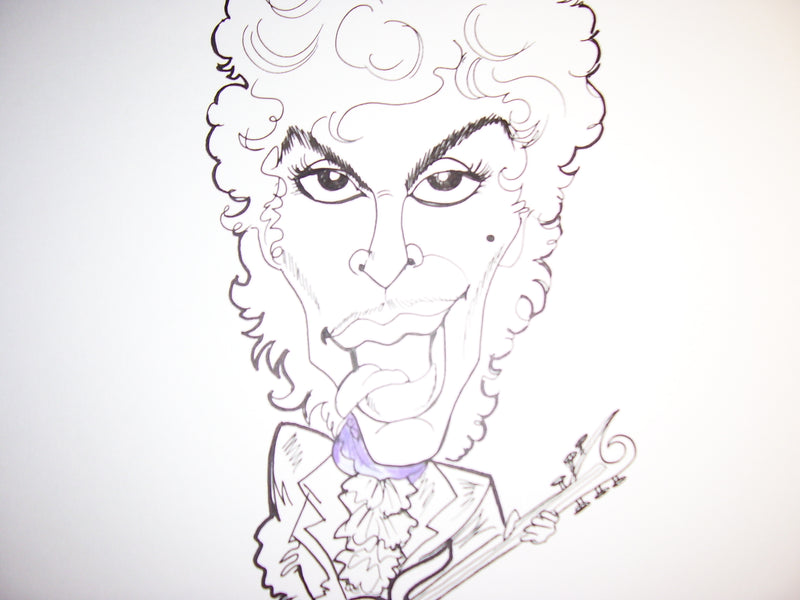 Prince Rock and Roll Caricature