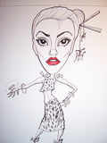Gwen Stefani Rock & Roll Caricature