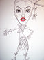 Gwen Stefani Rock & Roll Caricature