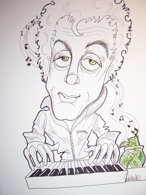 Billy Joel Rock and Roll Caricature