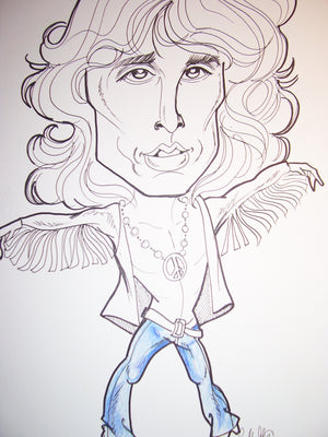 Jim Morrison Rock and Roll Caricature