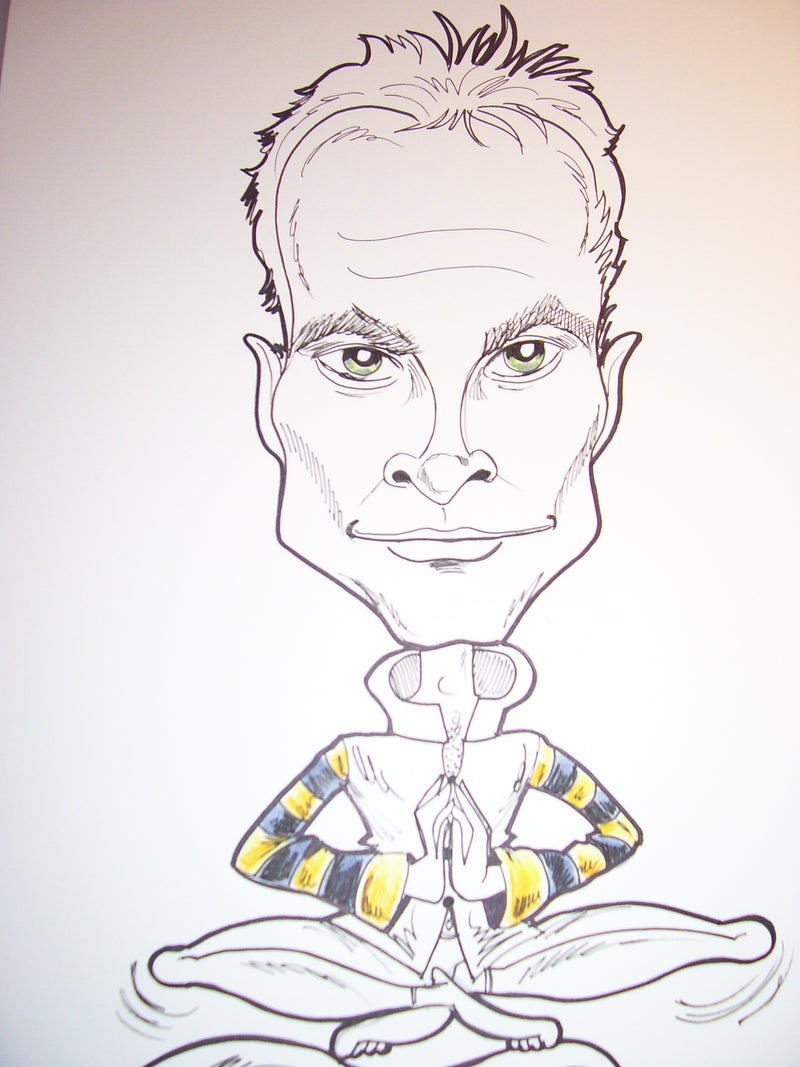 Sting Rock and Roll Caricature