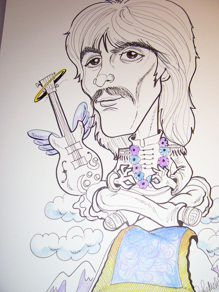 George Harrison Rock and Roll Caricature