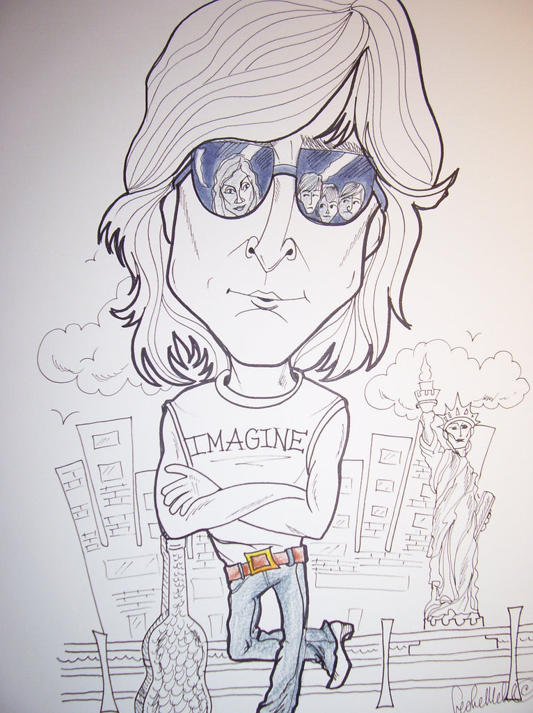 John Lennon Rock & Roll Caricature