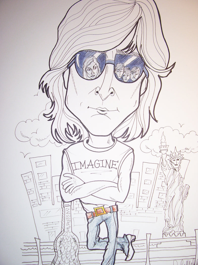 John Lennon Rock & Roll Caricature