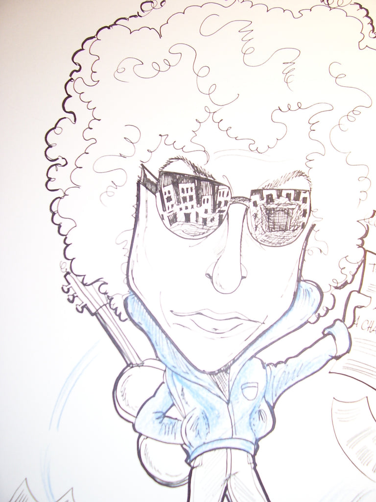 Bob Dylan Roll Caricature