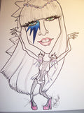 Lady GaGa Rock and Roll Caricature 