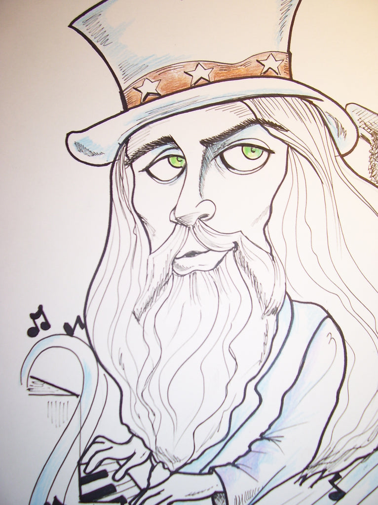 Leon Russell Rock and Roll Caricature