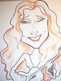 Bonnie Raitt Rock and Roll Caricature