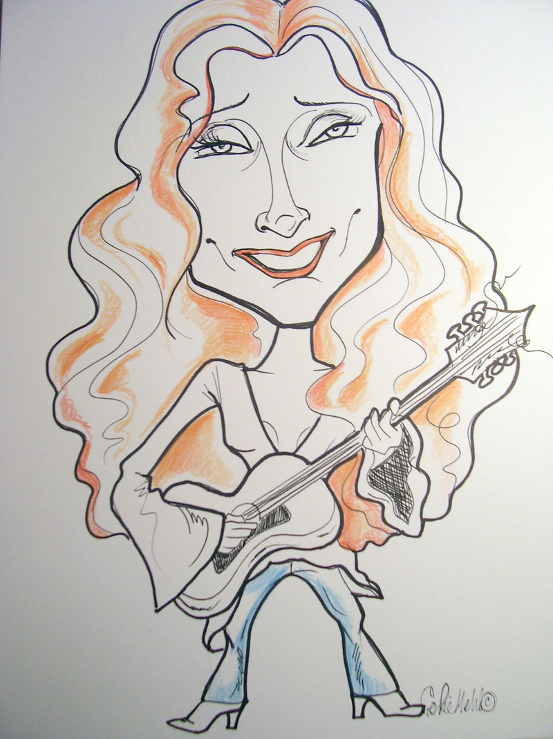Bonnie Riatt Caricature 