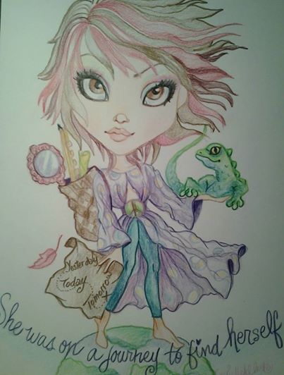 Inspirational Art Print She Was on a Journey to Find Herself