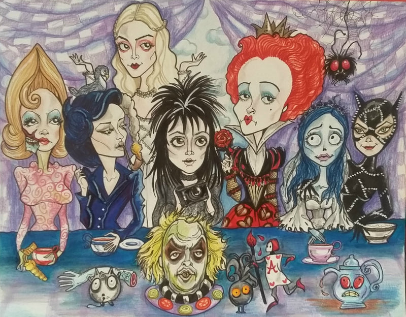 Ladies Tea Party Horror Lowbrow Art