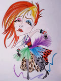 Cyndi True Colors Rock and Roll Caricature