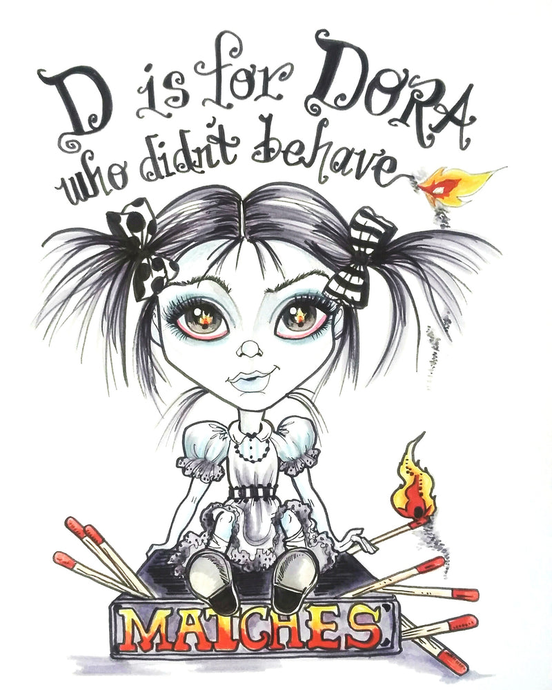 Lowbrow Art Print D Is For Dora