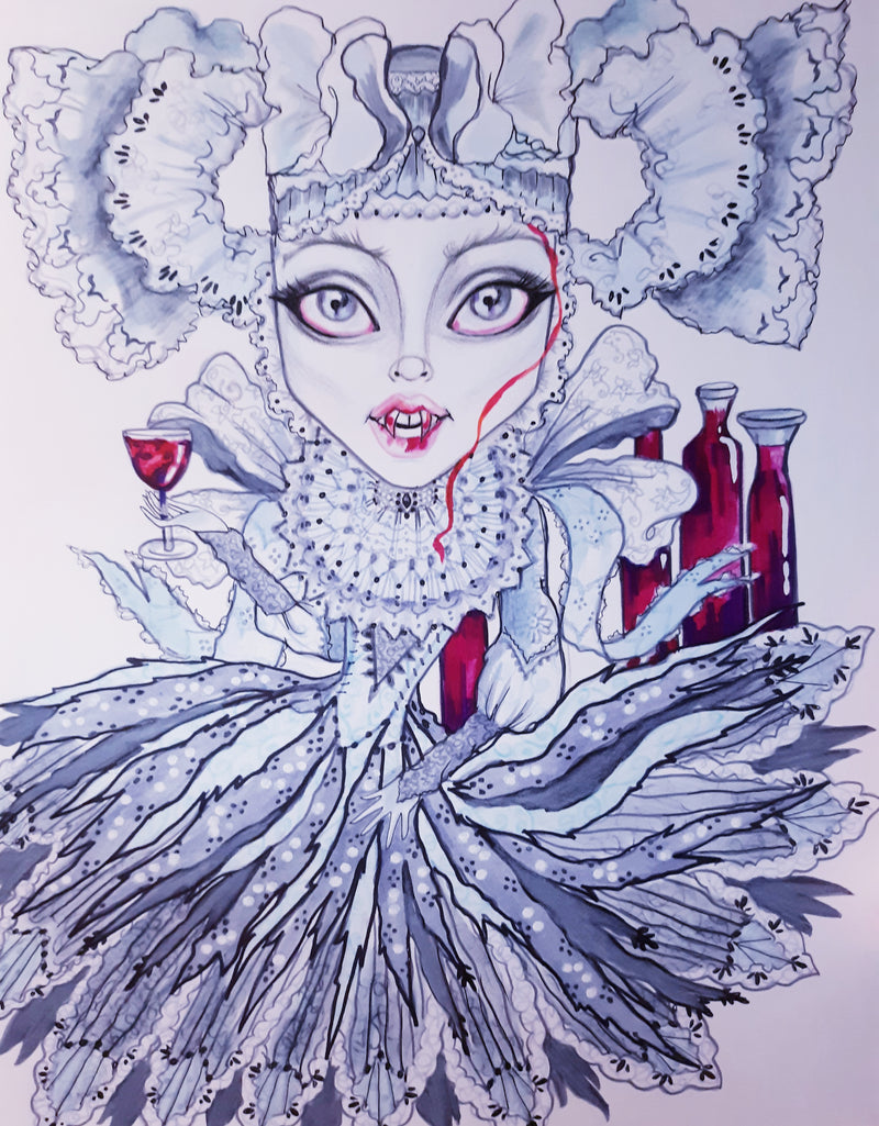 Dracula's Bride Lucy Westenra Horror Art