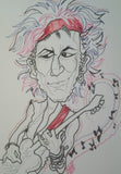 Old Keith Rock and Roll Caricature Art Print