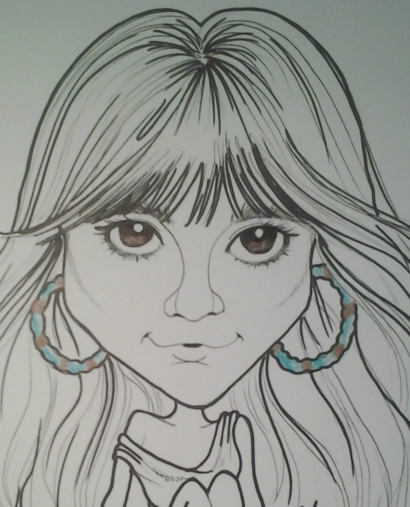 Linda Ronstadt Rock & Roll Caricature