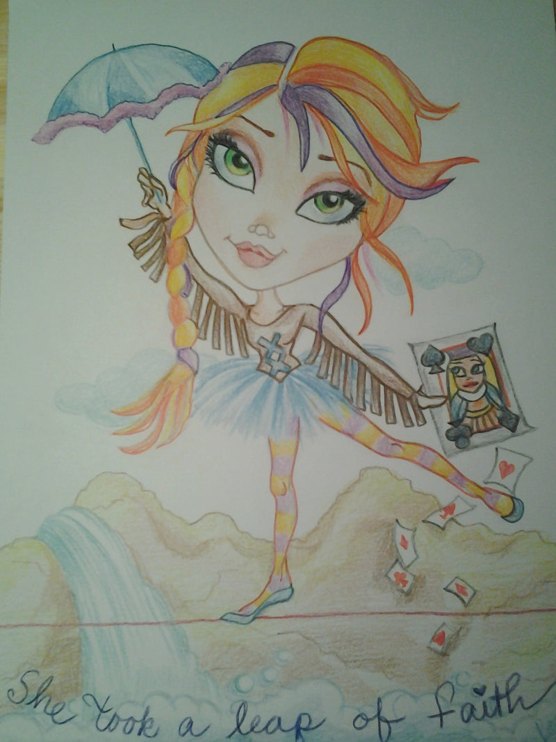 Inspirational Art Print She took a Leap of Faith