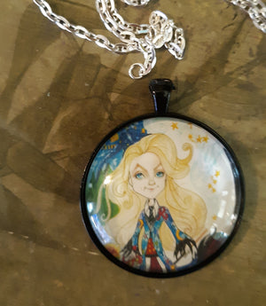 Fantasy Luna Pendant Art Necklace