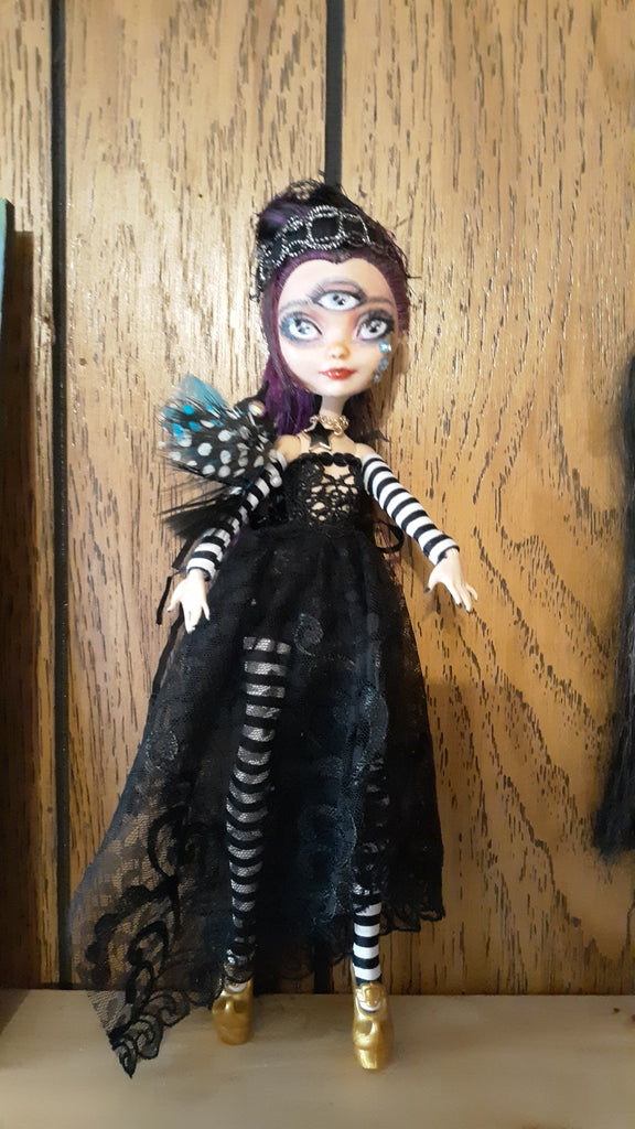 OOAK Crow Witch Doll Repaint