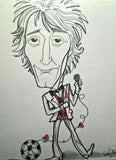 Rod Stewart Now Pop Portrait Rock and Roll Caricature Music Art