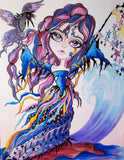 Horror Girl Sea Witch Fantasy Art Print