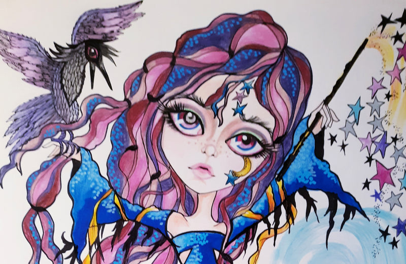 Horror Girl Sea Witch Fantasy Art Print