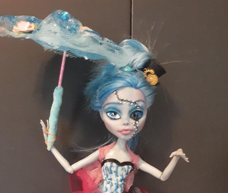 Tightrope Walker OOAK Custom Doll Monster High repaint Lowbrow art