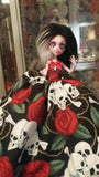 Absinthe Skull and Roses OOAK Doll 