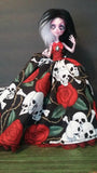 Absinthe Skull and Roses OOAK Doll 