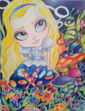 Alice and the Caterpillar Art Print
