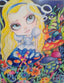 Alice and the Caterpillar Fairytale Big Eye Art Print