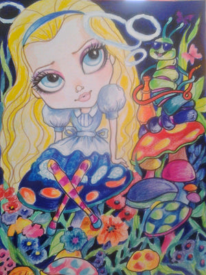 Alice and the Caterpillar Art Print