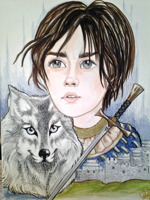 The Brave One Arya Face Portrait Fantasy Print