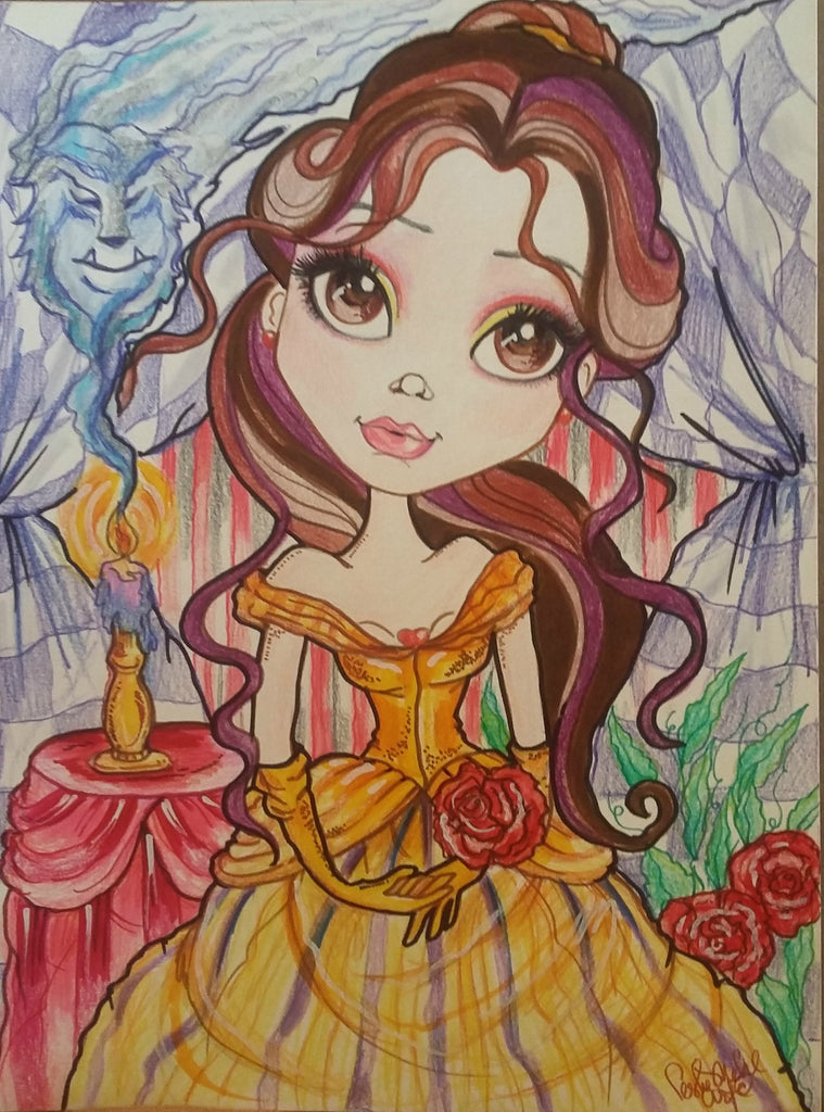 Belle in Yellow Fairytale Art Print