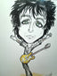 Billie Joe Armstrong Green Day Pop Portrait Rock  and Roll Caricature Music Art