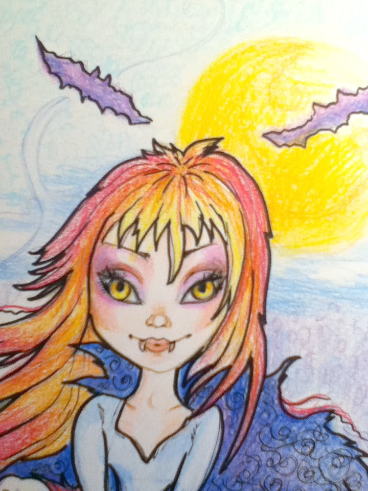 Black Roses Vampire Goth Girl