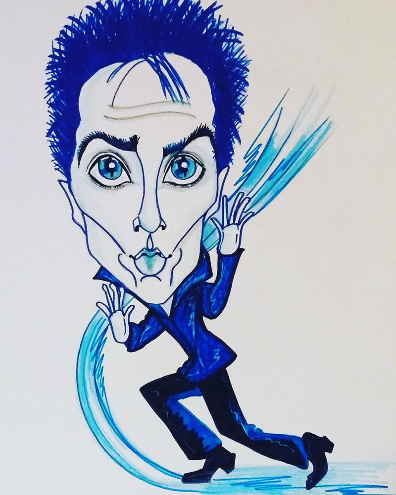 Blue Zoolander Pop Portrait 