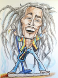 Bob Marley Roll Caricature