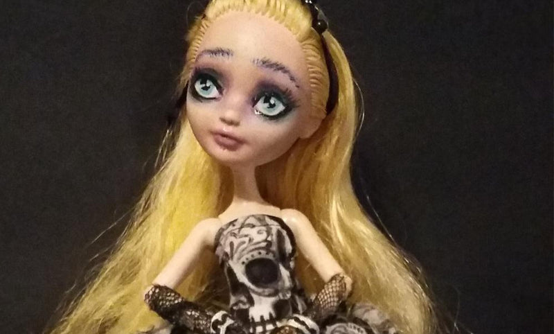 Goth ALice In Wonderland Monster High OOAK doll repaint Custom art doll