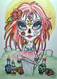 Day Of The Dead Big Eye Fantasy Art