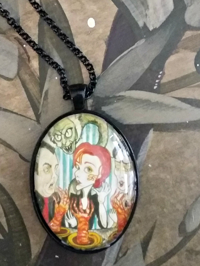Horror Necklace The Dinner Party Movie Art Pendant Big Eye Pendant